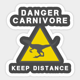 Warn sign dangerous carnivore raptor keep distance Sticker